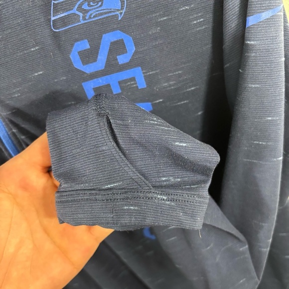 Seattle Seahawks Nike Dri-Fit Dark Blue Fitted Long Sleeve Active NFL Team XXL - Picture 11 of 14